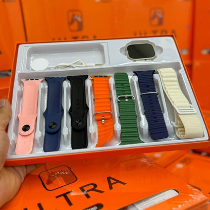 7 Strap Ultra 8 Smart Watch  [ 5 box ]